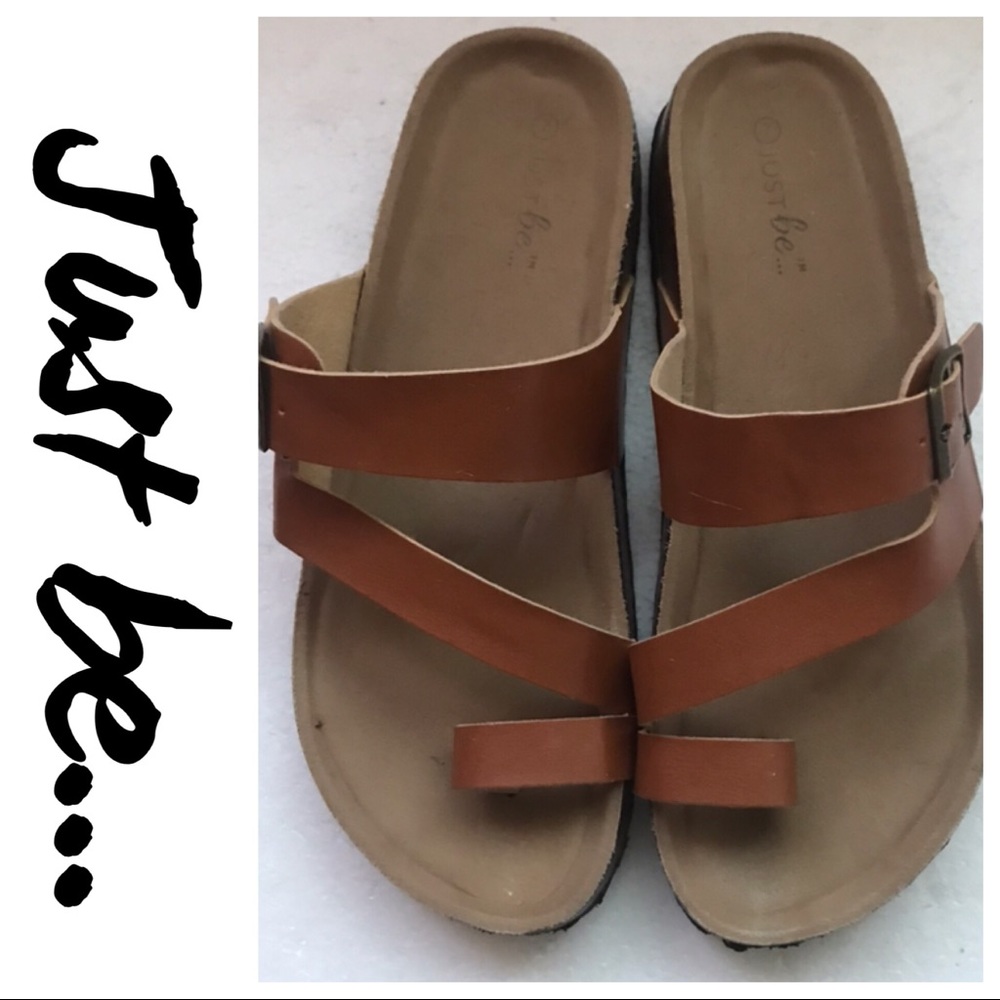 50% OFF!! JUST be... Leather Sandals Size 7